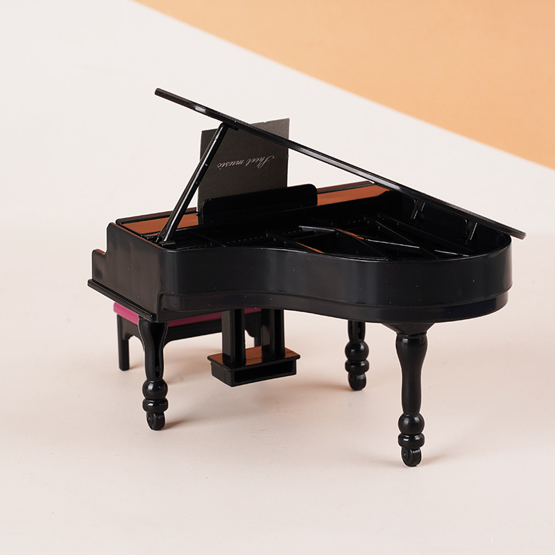 Diy Electronics Housing - 1:12 Dollhouse Miniatuur Piano W/Kruk Instrument
