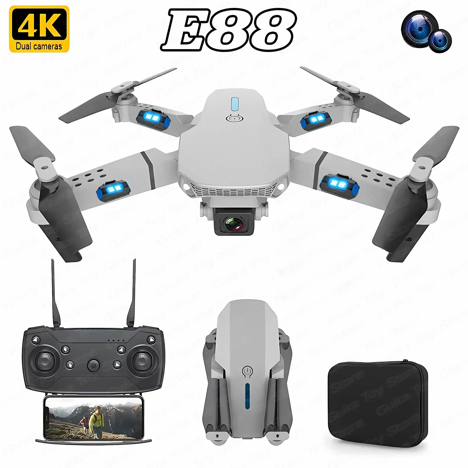 Diy Drone Electronics - E88 Pro WIFI FPV Drone Groothoek