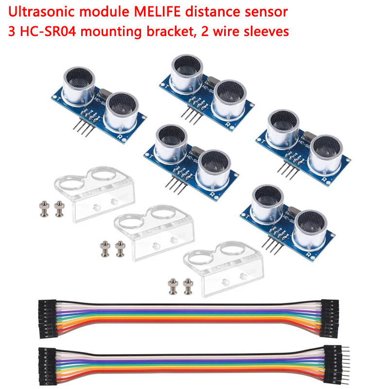 Ultrasonic Sensor Hc - 5 ultrasone modules, MELIFE afstandssensor, 3