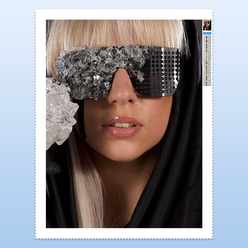 Diy Electronics Art - L-Lady G-Gaga Diamond Painting Elektronische muziek