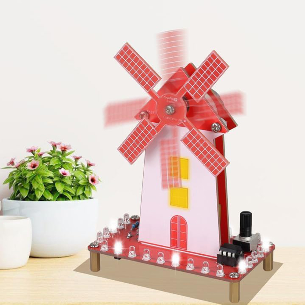 Diy Electronics Projects For Beginners - DIY elektronische windmolenkit Soldeeroefenproject met LED-knipperlicht