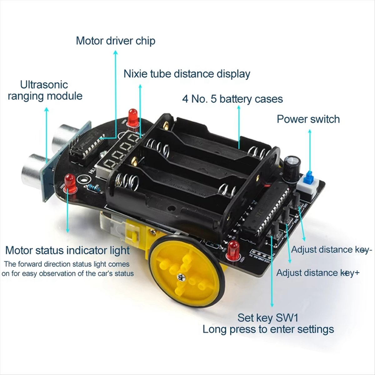 Diy Robot Electronics Kit - A40I Auto DIY Elektronische Kit 51