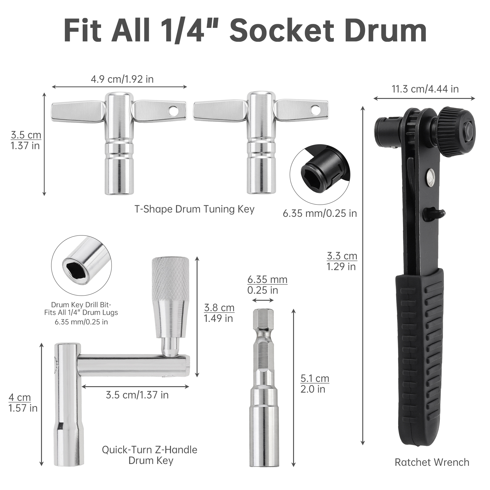 5PCS Drum Tuning Key Kit voor  - Diy Electronics Toys recensie en prijs