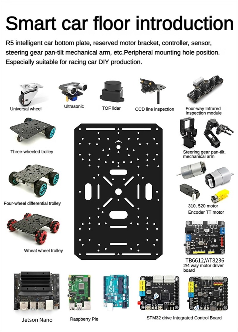 4WD Robot Auto Chassis met TT  - Diy Robot Electronics Kit recensie en prijs